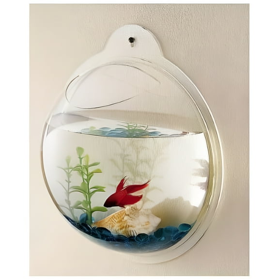 CNZ Wall Mounted Acrylic Fish Bowl, 11.5-inch