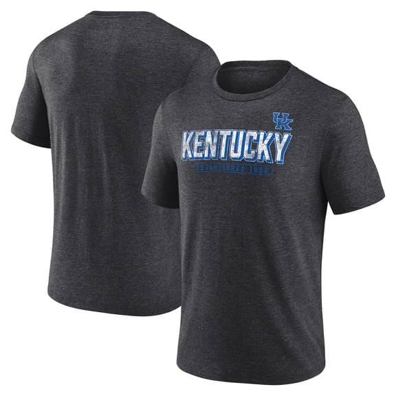 Men's Charcoal Kentucky Wildcats Shadow Fill Tri-Blend T-Shirt