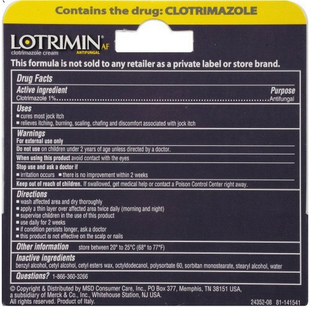 Lotrimin AF Jock Itch Antifungal Cream 0.42 oz Pack of 4