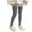 Gray, variant on HAiming Toddler Girls Stretch Athletic Leggings Winter Solid Color Casual Elastic Waist Thicked Warm Pantyhose Pants
