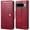 Red, variant on for Google Pixel 8 Leather Phone Case Wallet Luxury Classic Crocodile Check Pattern Folio Flip Magneitc Cover, with ID Credit Card Holder Coin Cash Slot, Kickstand Support