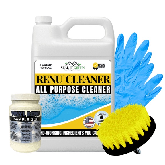 Renu Cleaner Concentrate Whole House Kit - Heavy Duty Cleaner, Removes Stains, Oxidation & More. Ideal For Vinyl Siding, Decks, Patio, Fences, Pavers & Outdoor Fabrics. Cleans an Incredible 3000 SF.