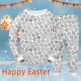 thumbnail image 2 of Toddler Pajamas Kid Easter Diy Hand Painted Homewear Set, Colouring Pajama Sets for Boy and Girl, Can Play with and Wear Girls Pajamas White 7 Years-8 Years, 2 of 3