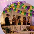 thumbnail image 3 of Mardi Gras Banners Party Decorations Purple Green Gold Metallic Tinsel Streamers Fringe Backdrop Banner Mardi Gras Accessories for Parade Floats Party Supplies 49.2ft Design2, 3 of 7