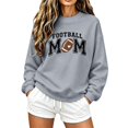 thumbnail image 2 of Football Mom Crewneck Sweatshirt Casual Pullover, 2 of 6