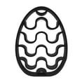thumbnail image 6 of Chevron Stripes Easter Egg Decor, Minimalist Line Art Sculpture Accent, 6 of 7