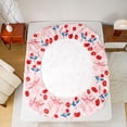 thumbnail image 5 of jejeloiu Kawaii Stripe Bowtie Bed Sheets,Red Cute Cherry King Sheets For Girl 4pcs, 5 of 7