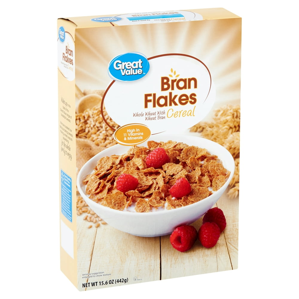Great Value Bran Flakes Cereal, 15.6 oz