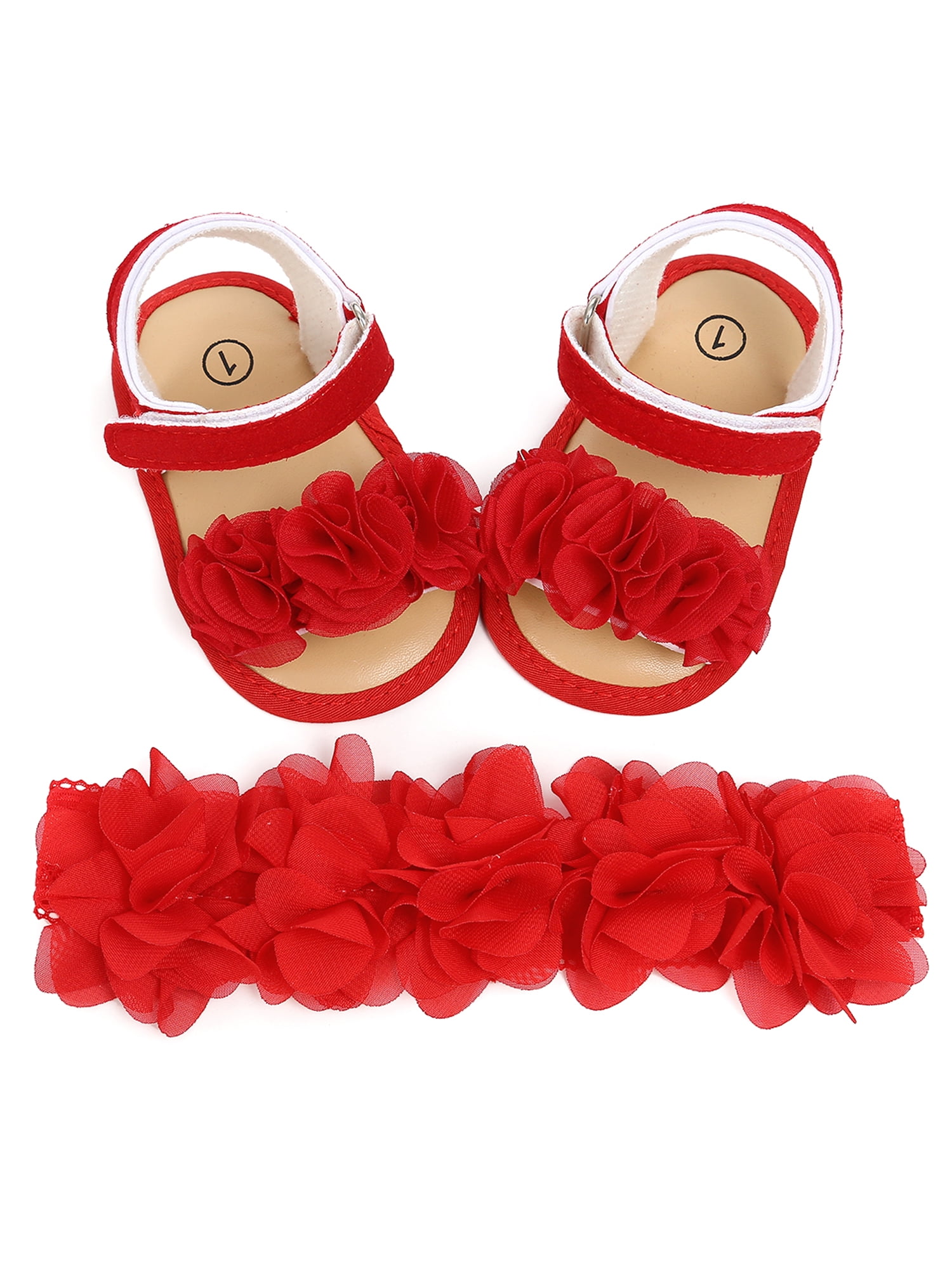 baby girl red sandals