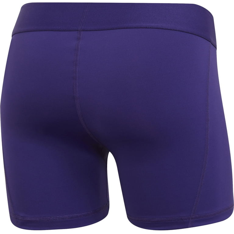 Adidas Women's Alphaskin Volleyball 4-Inch Short Tights Team College  Purple/White Medium