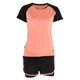 thumbnail image 2 of Mujer Verano Casual 2 Piezas Conjuntos De Manga Corta Conjuntos Entrenamiento Fitness Ropa TrajeNaranja Rosa Negro Manga Corta + Negro Naranja Rosa Pantalones Cortos De Cintura Alta XL, 2 of 8
