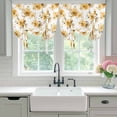 thumbnail image 4 of Yellow Spring Floral Balloon Curtains for Bedroom/Front Door/Bathroom, Elegant Flowers Summer Botanical Tie Up Curtains 63 Inch Length Light Filtering Kitchen Curtains Shades for Windows 46"x63", 4 of 8