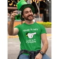 thumbnail image 2 of St Paddy's Day She's My Lucky Charm Graphic Men Kelly Green T-Shirt, Male XX-Large, 2 of 4