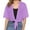 Purple, variant on Summer Women's Casual Chiffon Cardigan Elegant Lightweight Thin Short Sleeve Shoulder Jacket for Ladies