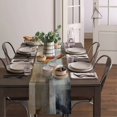 thumbnail image 3 of Brown Oil Painting Abstract Geometric Table Runner Home Wedding Table Mat Centerpieces Decoration Party Dining Long Tablecloth, 3 of 5
