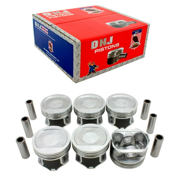 DNJ P1123 Standard Complete Piston Set Fits Cars & Trucks 96-06 Jeep Cherokee Grand 4.0L OHV