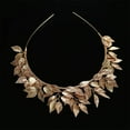 thumbnail image 5 of Bridal Leaf Tiara Crown Gold Leaf Headband Handmade Leaf Headpiece for Wedding Prom Party Festival Hair Jewelry, 5 of 5