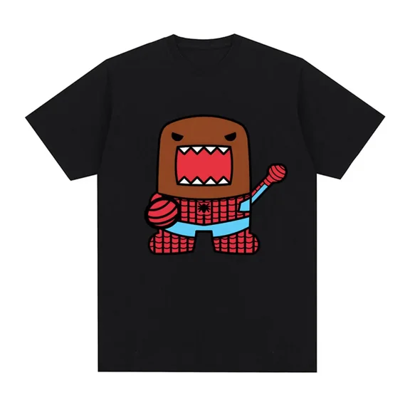 Domo Kun Fun and Humorous T-shirt Women's Casual T-shirt Harajuku Short Sleeve Oversized T-shirt Street Wear