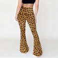 thumbnail image 5 of Leopard Printed Flare Pants for Women High Waist Bootcut Leggings Tummy Control Yoga Pants Elastic Wasited Sweatpants Gym Joggers Tall & Long Trousers Soft Bottoms Casual Legging, 5 of 7