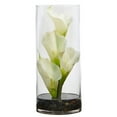 thumbnail image 2 of 14" Calla Lily Artificial Arrangement in Cylinder Glass, 2 of 2