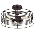 thumbnail image 2 of CHLOE Ironclad Industrial 3 Light Bronze Semi-Flush Ceiling Fixture 15", 2 of 5