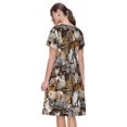 thumbnail image 2 of Bixox Robe d'Été à Manches Courtes pour Femmes Robe Ample Longueur Genou avec Poches-Coupe Chats, 2 of 7