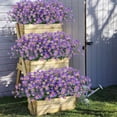 thumbnail image 7 of 444 Bundles Outdoor Artificial Daisies Fake Flowers UV Resistant Shrubs, Faux Plastic Greenery for Indoor Outside Hanging Plants Garden Porch Window Box Home Wedding Farmhouse Decor(Purple), 7 of 7