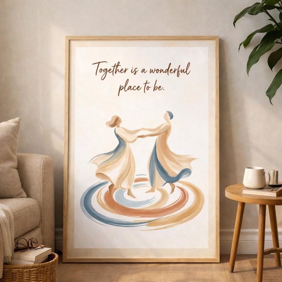 Smack GT Together We Dance Poster, Couple Art Poster, Romantic Wall Decor