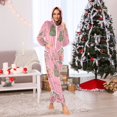 thumbnail image 7 of FORMRS Onesies Pajama for Adults Unisex Hoodie Winter Jumpsuit One Piece Sleepwear, Sizes S-2XL, Pink Gingerbread House, 7 of 7
