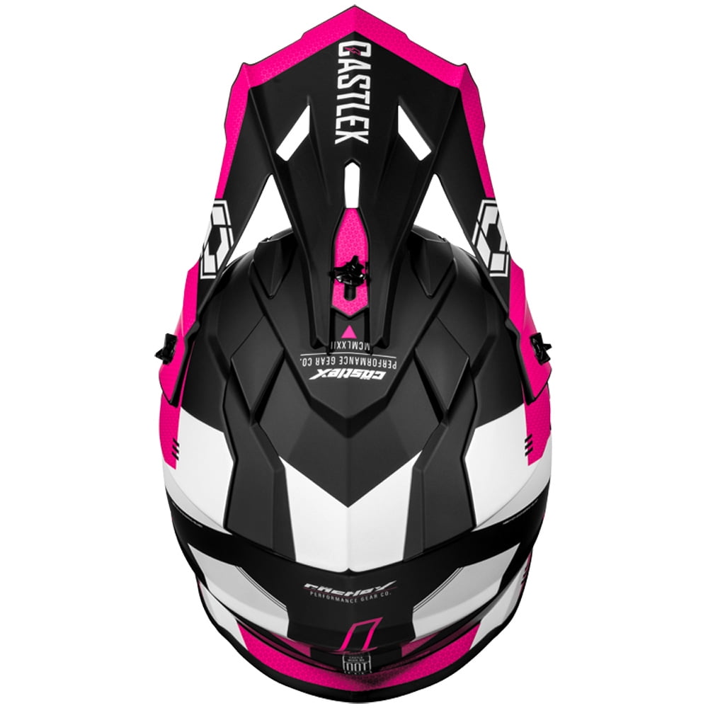 Castle Mode MX Corsa Youth Offroad Helmet Matte Pink Glo XL