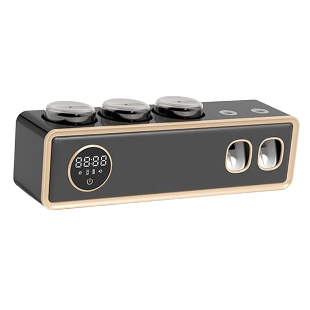 Porta cepillo de dientes,Estante de cepillo de dientes recargable USB Hotel Travel Negro