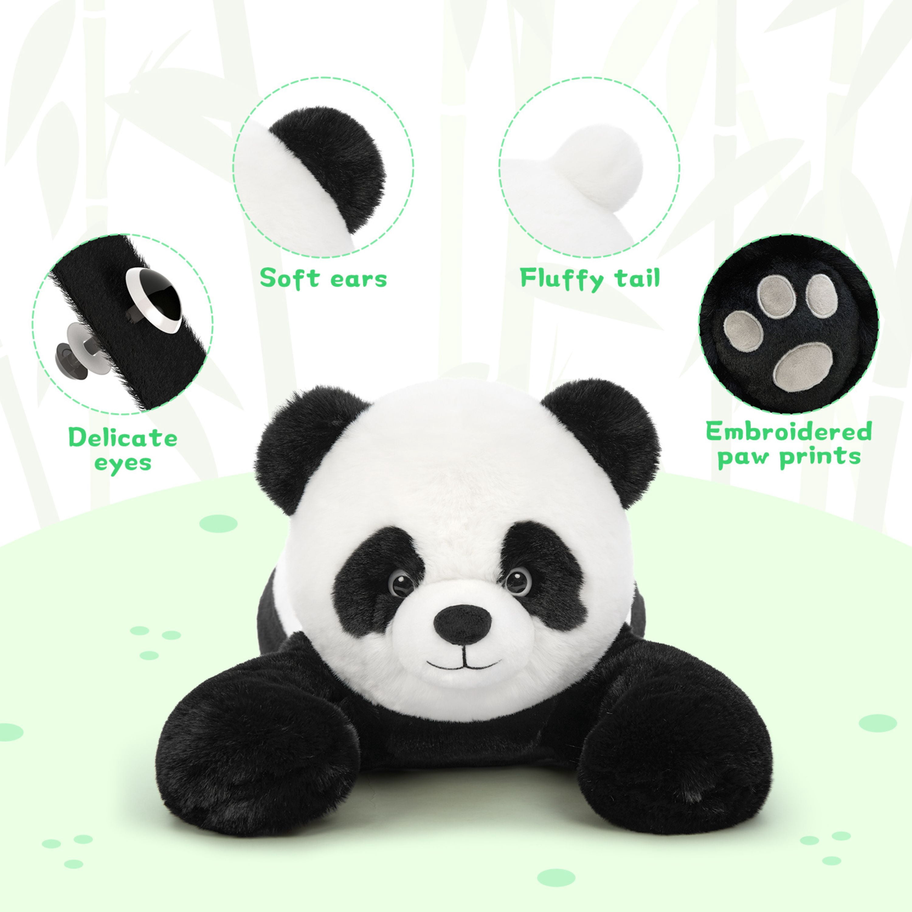 Muiteiur Panda Plush Toy 31.5" Weighted Panda Stuffed Animal