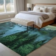 thumbnail image 4 of Large Area Rugs for Living Room Bedroom, Mountain 8'x10' Rug Washable Carpet Runner Indoor Outdoor, Forest Green Trees Modern Art Non Slip Floor Mats Rug for Kitchen, Patio, 4 of 8