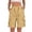 Yellow, variant on Gyujnb Women Cargo Bermuda Shorts Elastic Drawstring Waist Multi‑Pocket Loose Solid Color Casual Summer Shorts,Green1
