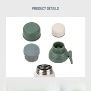 Tyeso Stainless Steel Double-Lid Insulated Sports Water Bottle Portable Handheld Outdoor Large Capacity Flask Stylish Water Cup