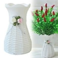 thumbnail image 4 of Bovemsi Large Capacity   Bag Simple Artificial Rattan Vase Creative Rattan Design Plant Flower Basket Handmade DIY Vase, 4 of 9