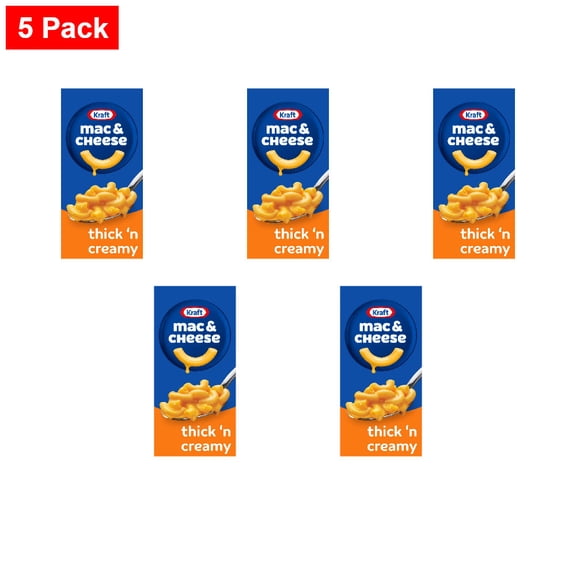 Kraft Thick n Creamy Mac N Cheese Macaroni and Cheese Dinner 7.25 oz - 5 Pack