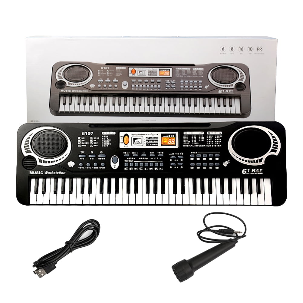 61 Keys Electronic Keyboard with Microphone Portable Keyboard for Music
