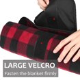 thumbnail image 5 of Kato Outdoors Waterproof Throw Blanket, Stadium Windproof Sherpa Fleece Blanket For Traveling, Camping, Hiking, and Football, Machine Washable, Red Plaid, 51'' x 59'', 5 of 8
