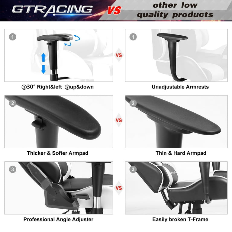 Office Chair Headrest Attachment Universal Head Support Cushion Upholstered  Adjustable Height Angle