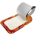 thumbnail image 2 of Square 2Pack PU Leather Chinese God of Wealth Cruise Luggage Tag with Privacy Cover and Name ID Tag for Travel Handbags Backpacks Luggage Tags, 2 of 6