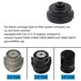 thumbnail image 5 of Llave para tapa de filtro de aceite, herramienta de extracción de 14 flautas y 4 ranuras, compatible con motor Highlander 2,5l-5,7l, negra, 5 of 5