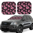 thumbnail image 6 of Kdxio Lilies Flowers Print 2-Piece Sun Shade Front Windshield - Foldable Car Front Window Sunshades for Most Sedans SUV Truck, 6 of 6