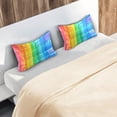 thumbnail image 7 of Coolnut Beautiful Rainbow Stripes Pillowcase for Hair and Skin Silk Pillowcase King Size 20 ×40In, Soft and Breathable Slippery Satin Pillowcase Covers for Sleep Decor Giftsation 556, 7 of 7