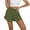 Army Green, variant on AXXD Black Cargo Shorts Women Summer Pants With Ruffles Elastic Waist Drawstring Shorts Mother's Day