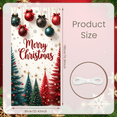 thumbnail image 5 of Festive Design Merry Christmas Banner Red Green Ornaments Holiday Trees Graphic for Christmas Party Indoor Home Decoration, 5 of 9