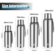 thumbnail image 1 of Insulated vacuum Thermo Bottle 16.9oz with cup lid Leakproof stainless water flask for coffee hot and cold drink.(Silver,500ml) GIOGD Ver descripción, 1 of 2
