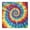 Colorful Tie Dye-1, variant on Rainbow Tie Dye Sunburst Square Fitted Tablecloth with Elastic Edge,Square Table Cover,Washable Elastic Table Cover for Home Kitchen Party Decor 34"x34"