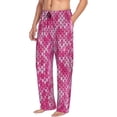 thumbnail image 6 of Daiia shiny with pink heart Pattern Men's Sleep Pant with Pockets and Drawstring,Pajama Pants-X-Large, 6 of 6