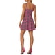 thumbnail image 3 of Vestido sin mangas de mujer con estampado de cuadros y cremallera frontal en color rosa intenso, 3 of 6